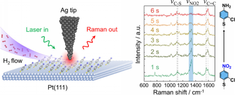 四川大学化学学院蔡镇锋课题组在Pt(111)表面催化氢化反应过程的纳米尺度研究领域取得新进展