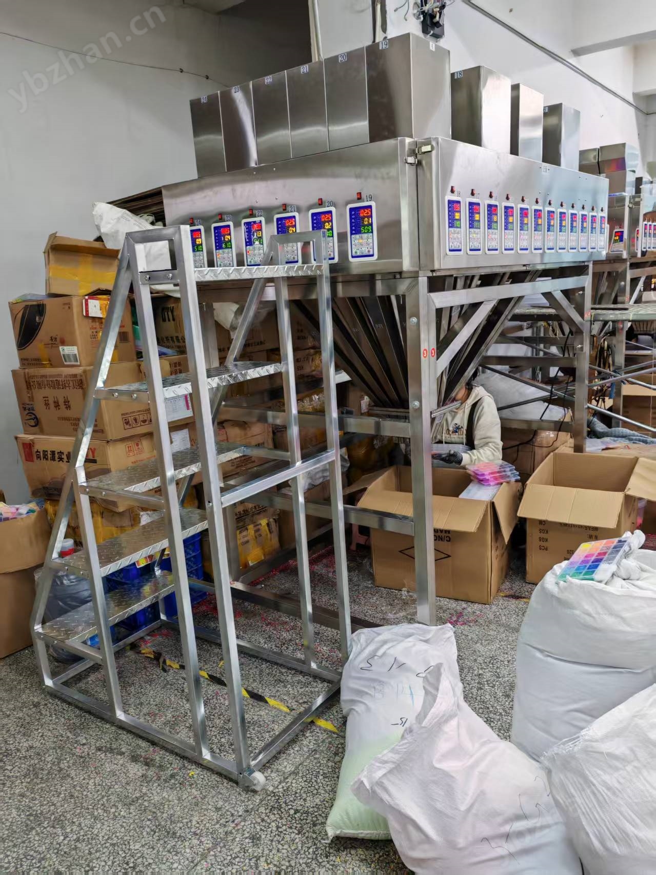 防靜電材料24頭燙豆顆粒分裝機人工接料現貨