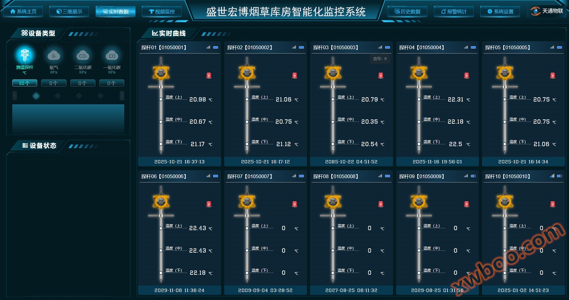 烟草库房智能化温湿度监控系统NB无线技术