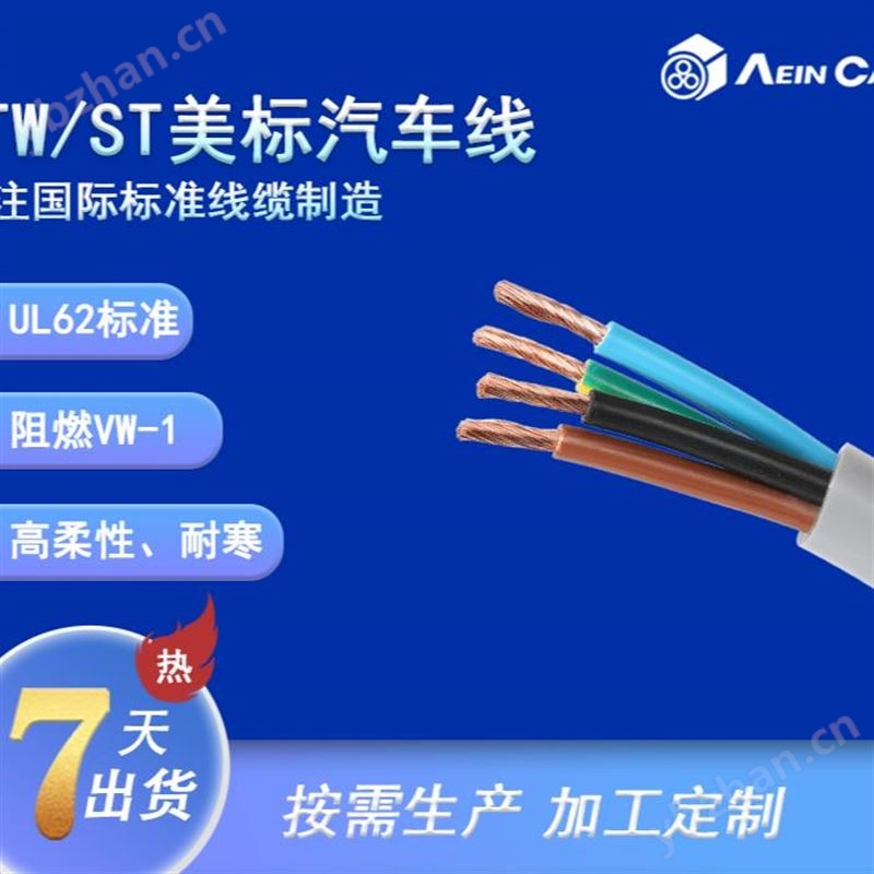 STW/ST 105℃ 600V UL62標(biāo)準(zhǔn)汽車線